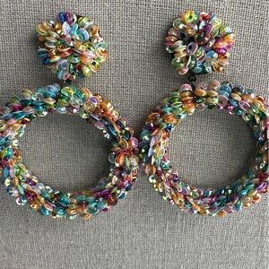 Stella & Dot Multicolor Beaded Earrings